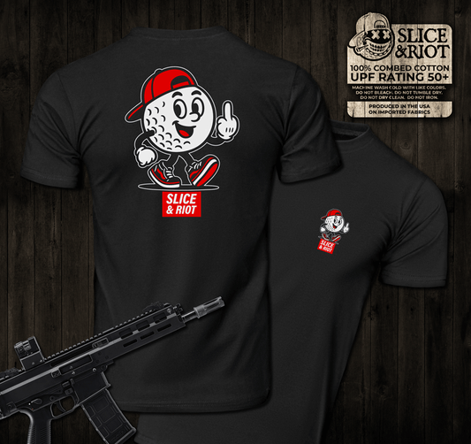 The Birdie Men's Premium T-Shirt (Black / White Tees)