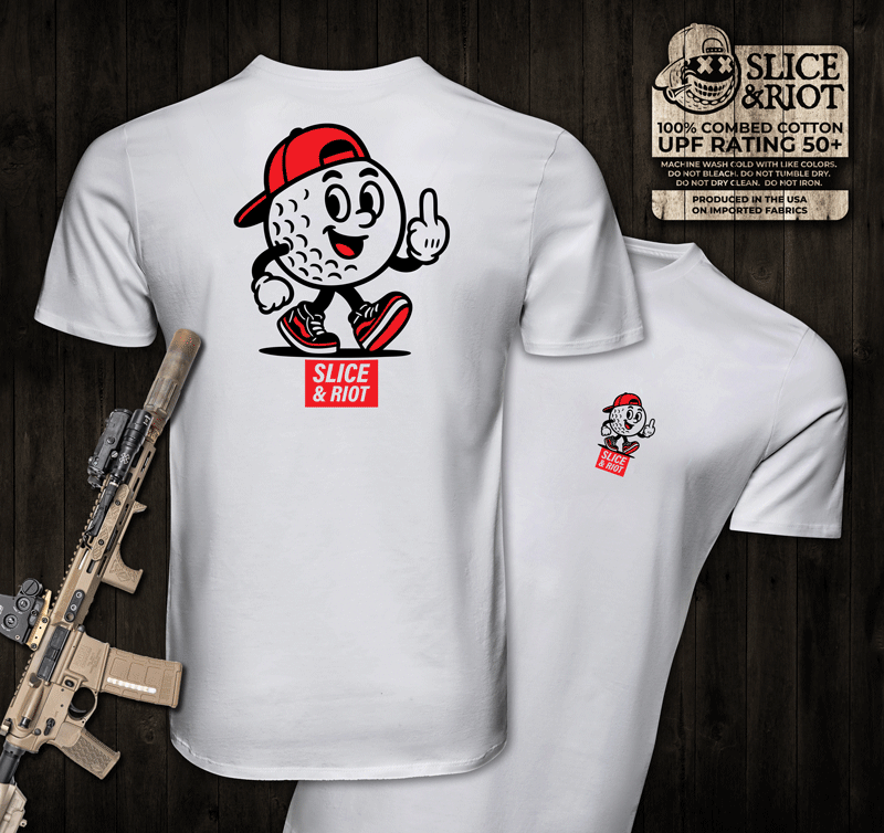 The Birdie Men's Premium T-Shirt (Black / White Tees)