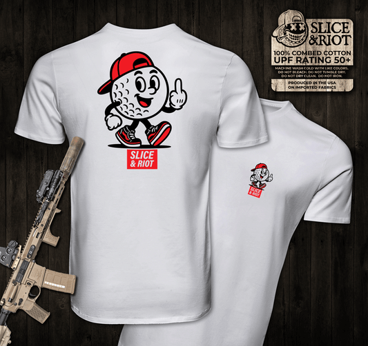 The Birdie Men's Premium T-Shirt (Black / White Tees)