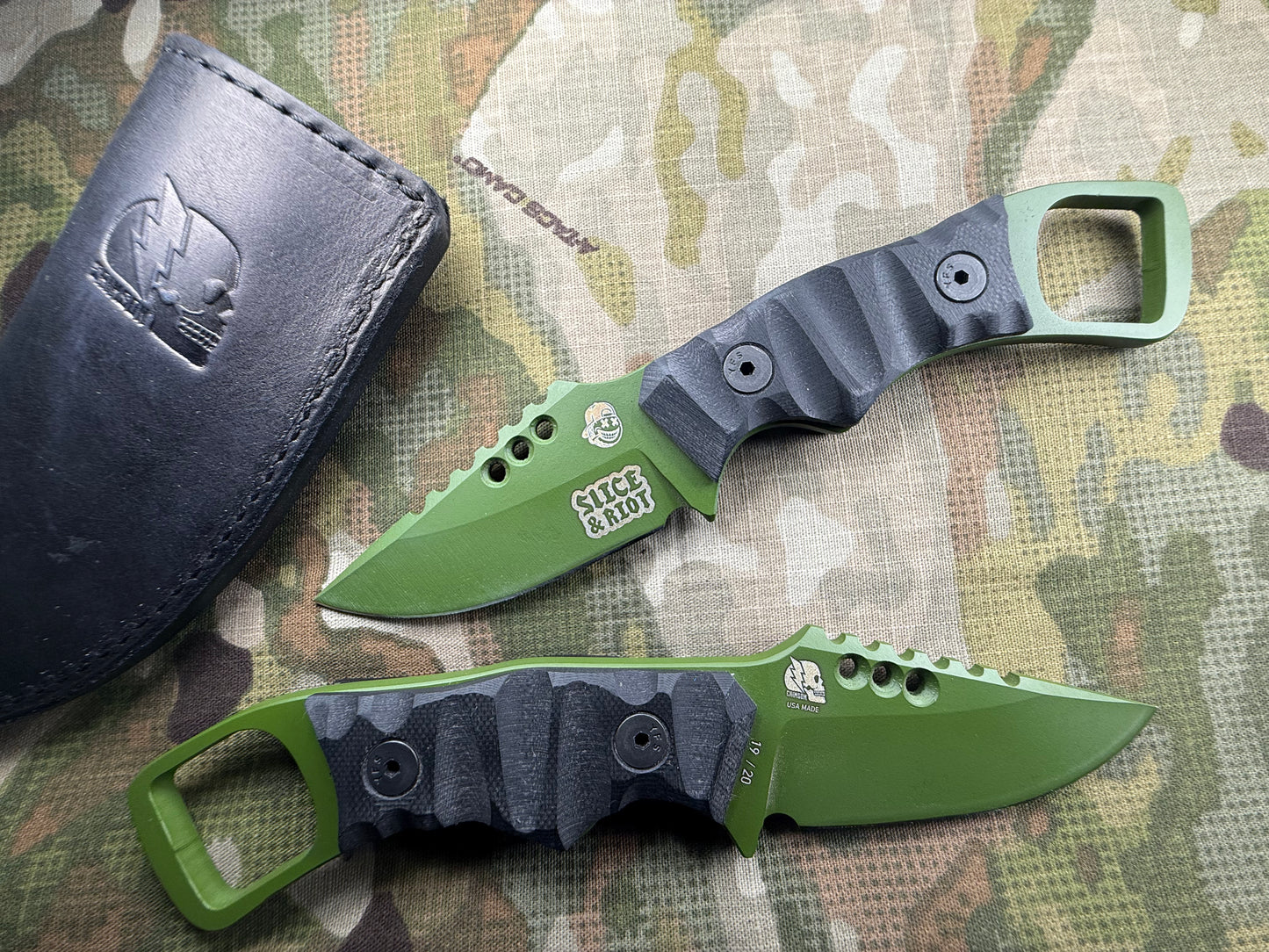 CRIMSON KNIVES LTD COLLAB IRON WOLF KNIFE - MADE IN THE USA